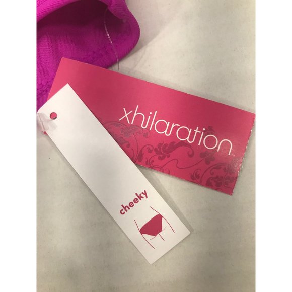 Xhilaration Women's Sz Small 0-2 Cheeky Bikini Swim Bottom Fuchsia New With Tags - Picture 3 of 9